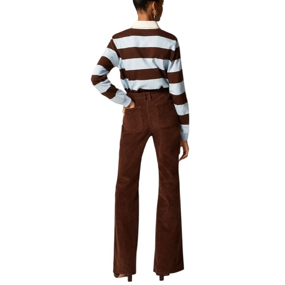 J.Crew Brown Corduroy Flare Leg Pants High Rise Womens Size 30 $158 NWT Flaw - Picture 2 of 11